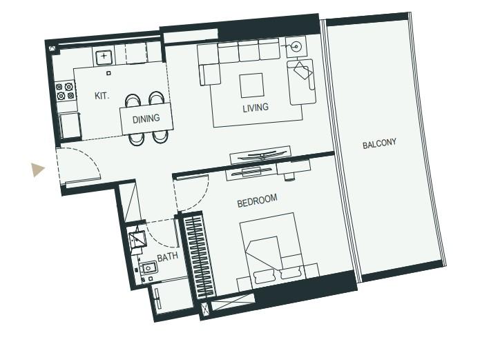1 Bedroom Apartment at Binghatti Hills | Curved Balcony & Open Living Space | Dubai Science Park