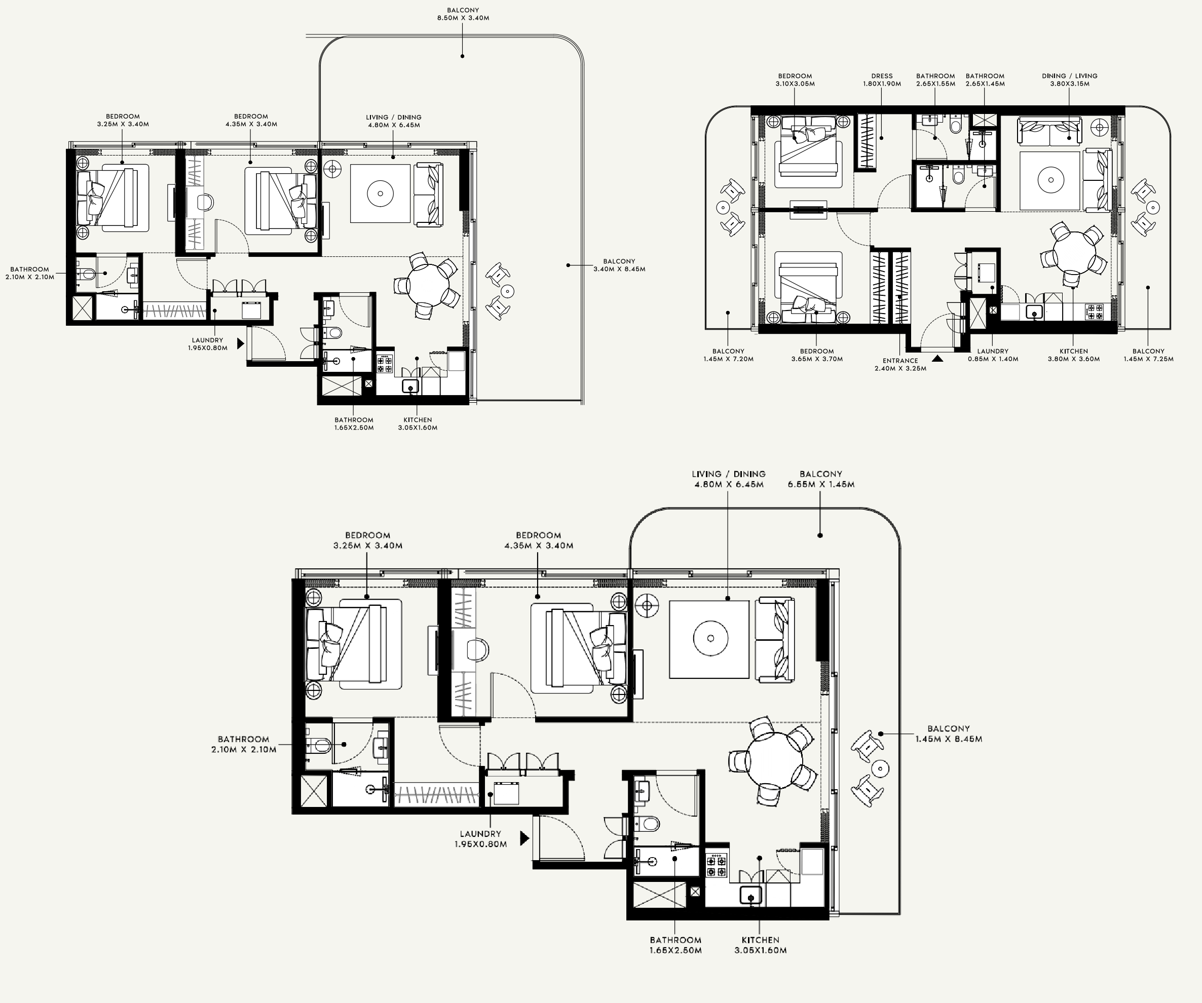 2 Bedroom Apartment | Floor Plan | Azizi Raffi, Al Furjan