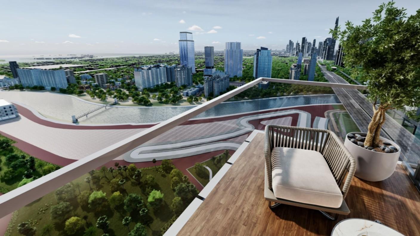 1 Bedroom Garden / Canal View Apartment at Safa Gate by Damac | 764.13 sq. ft. | Sheikh Zayed Road