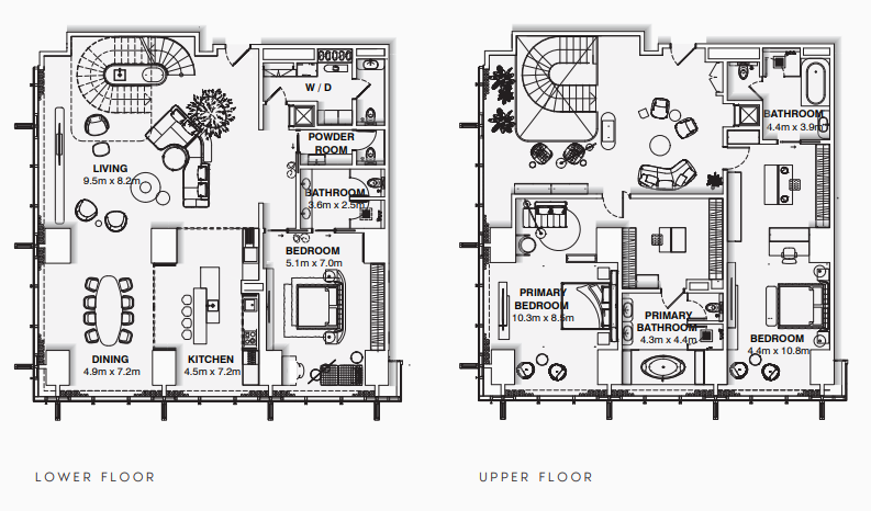 Duplex 3 Bedroom Apartment with Open City View | Burj Azizi | Grand Sky Living in Downtown Dubai