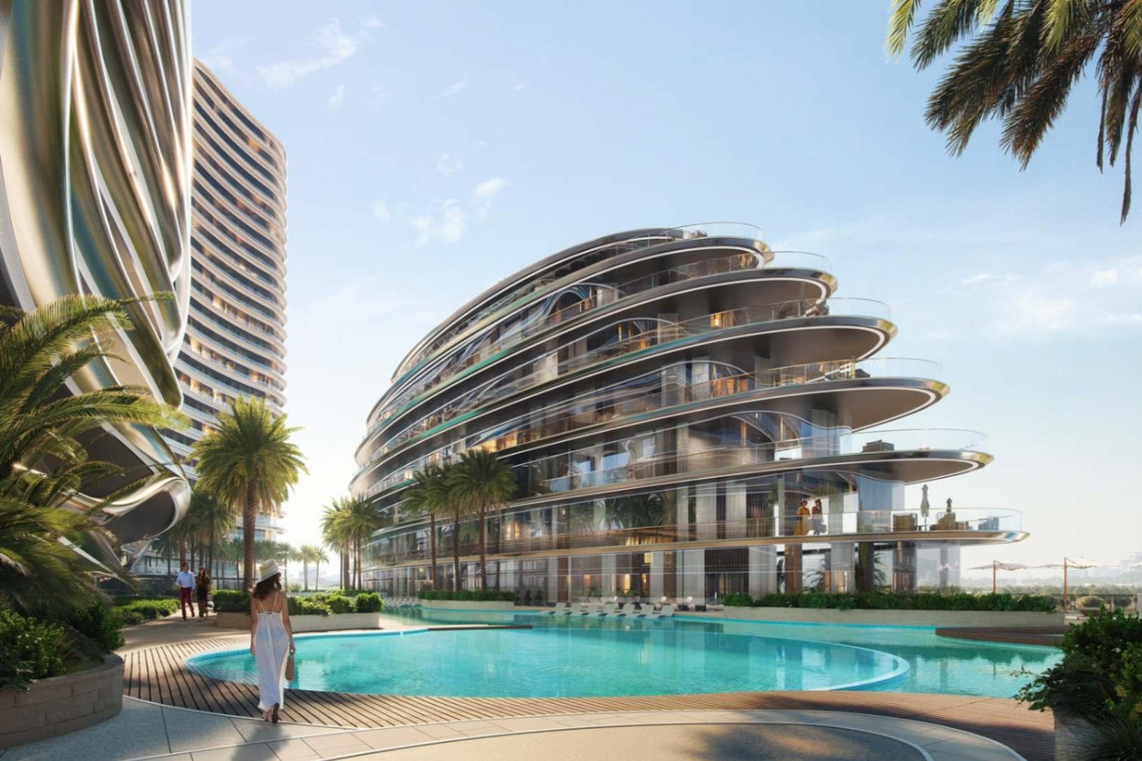 1 Bedroom Neighbor Plot & Sport Field View on 15th Floor at Binghatti Aquarise | 1021.18 Sq.Ft. | Business Bay