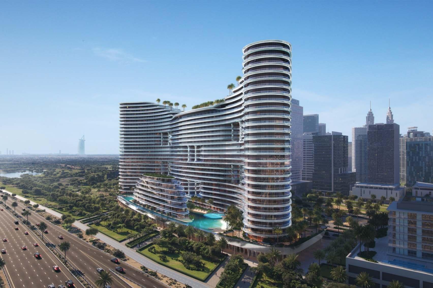 1 Bedroom Neighbor Plot & Sport Field View on 15th Floor at Binghatti Aquarise | 1021.18 Sq.Ft. | Business Bay