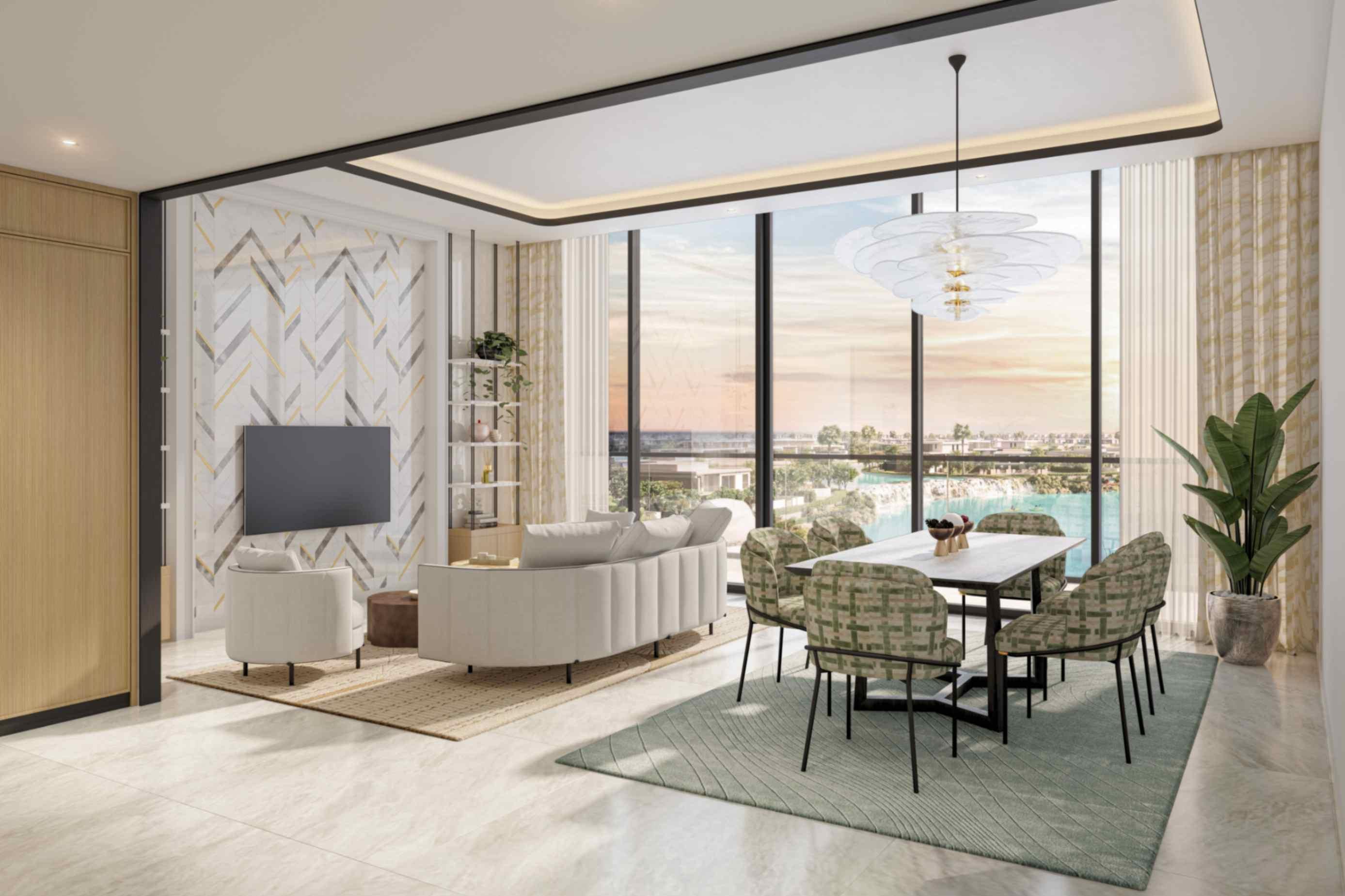 2 Bedroom | Lagoon View Apartment at Azizi Venice by Azizi Developments | Unit 309 | 3rd Floor | 1151.43 sq.ft | Dubai South