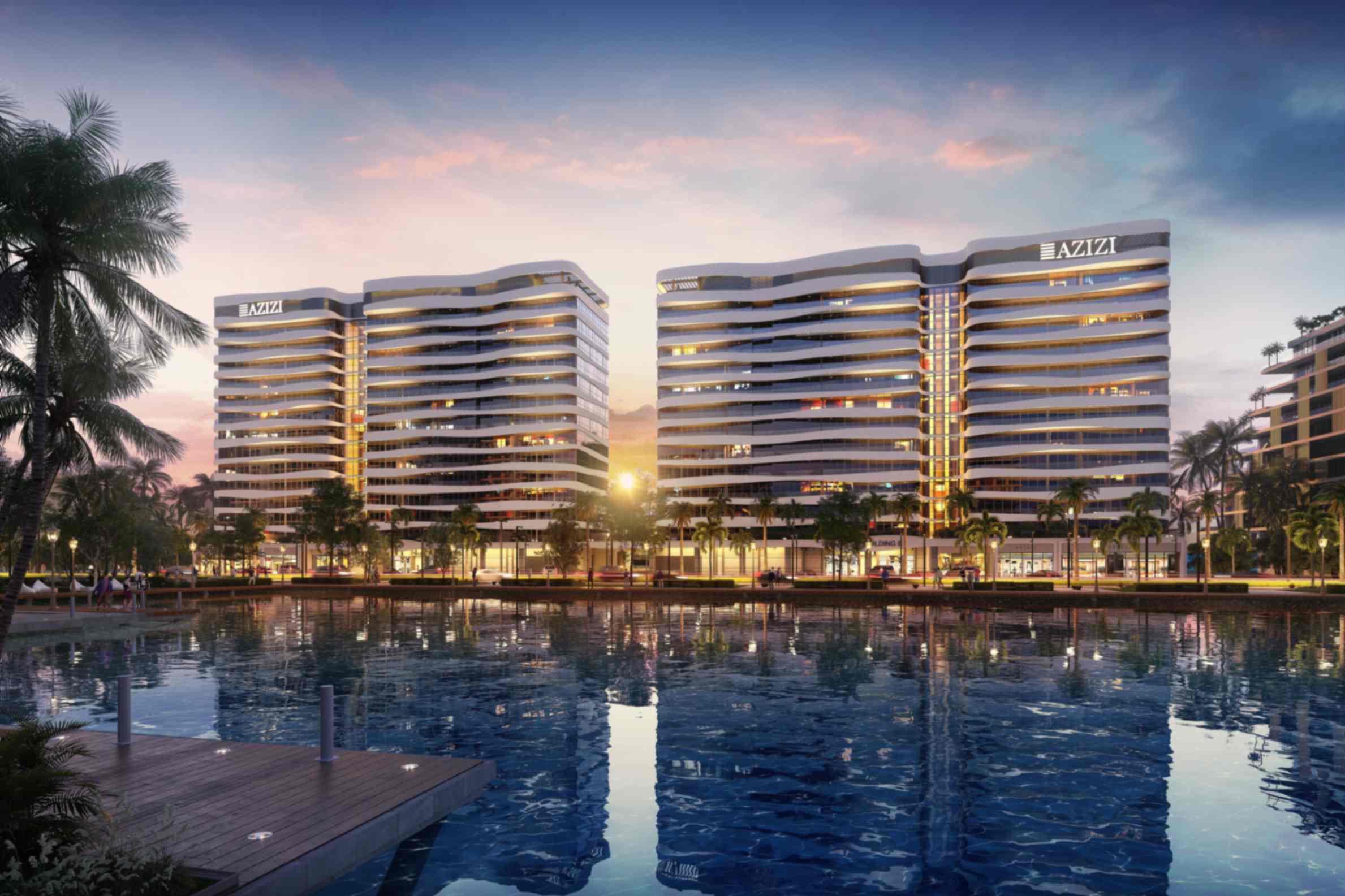 2 Bedroom | Lagoon View Apartment at Azizi Venice by Azizi Developments | Unit 309 | 3rd Floor | 1151.43 sq.ft | Dubai South