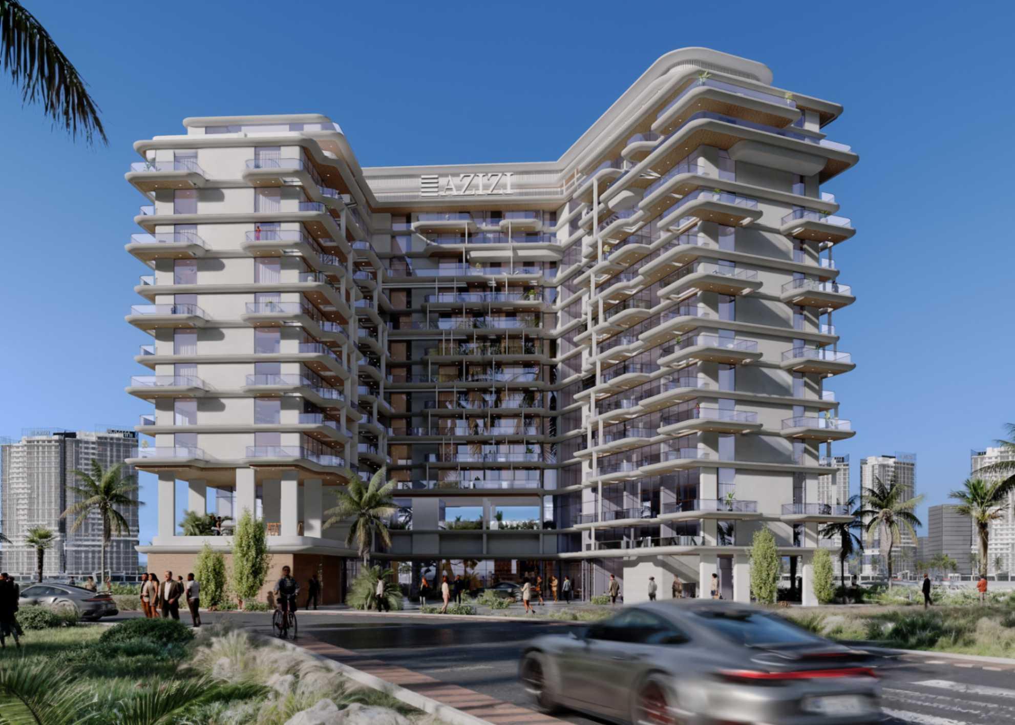 2 Bedroom | Neighbour & Road View Apartment at Azizi Wasel by Azizi Developments | Unit 419 | Floor 4 | 1145.39 sq. ft. | Waterfront Investment | Dubai Islands