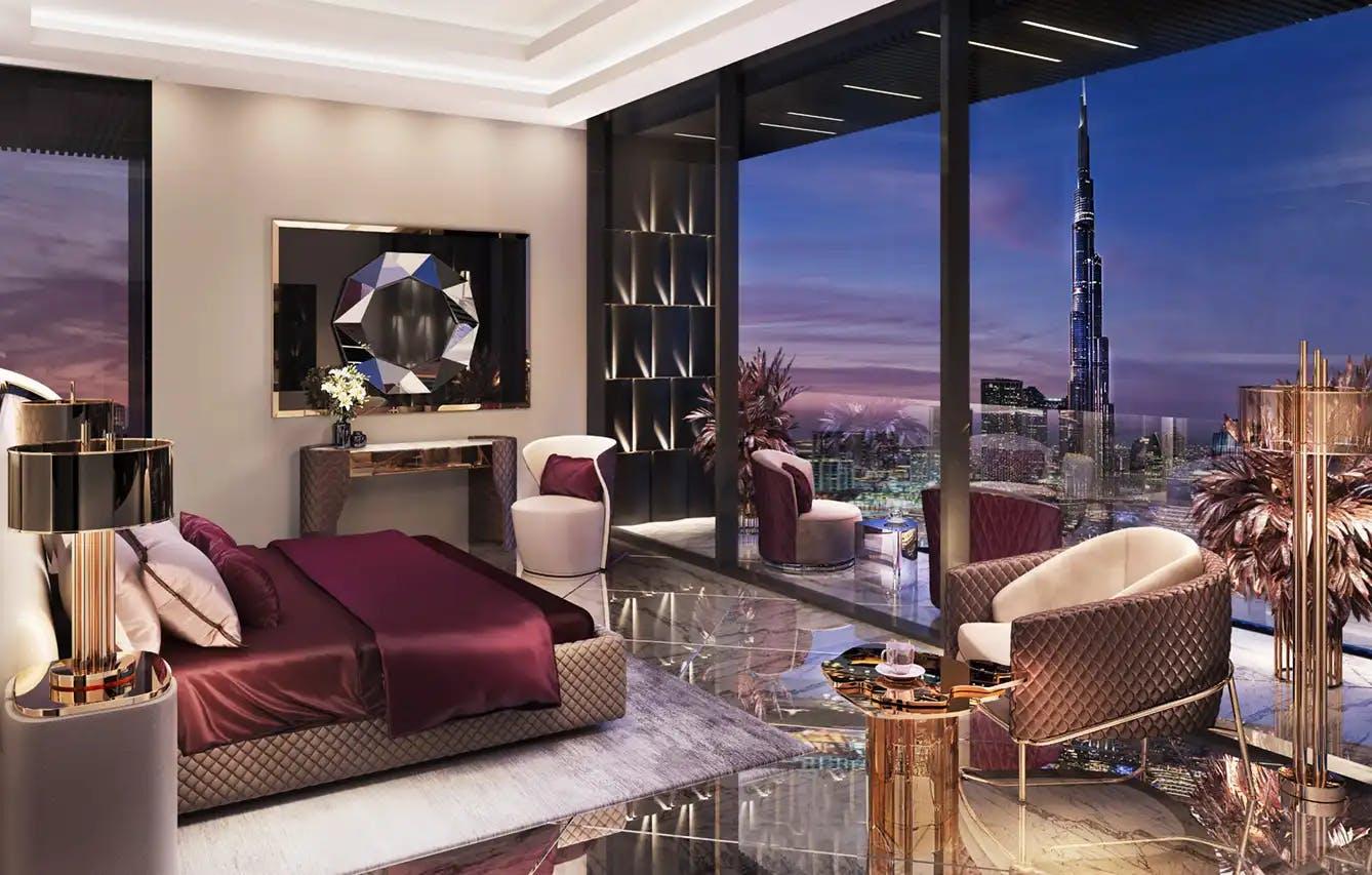 2 Bedroom | Emerald Villa | Infinity Pool, Skyline & Creek Harbour View at  Burj Binghatti Jacob & Co Residences | 19th Floor | 3,286.87 sq.ft | Business Bay