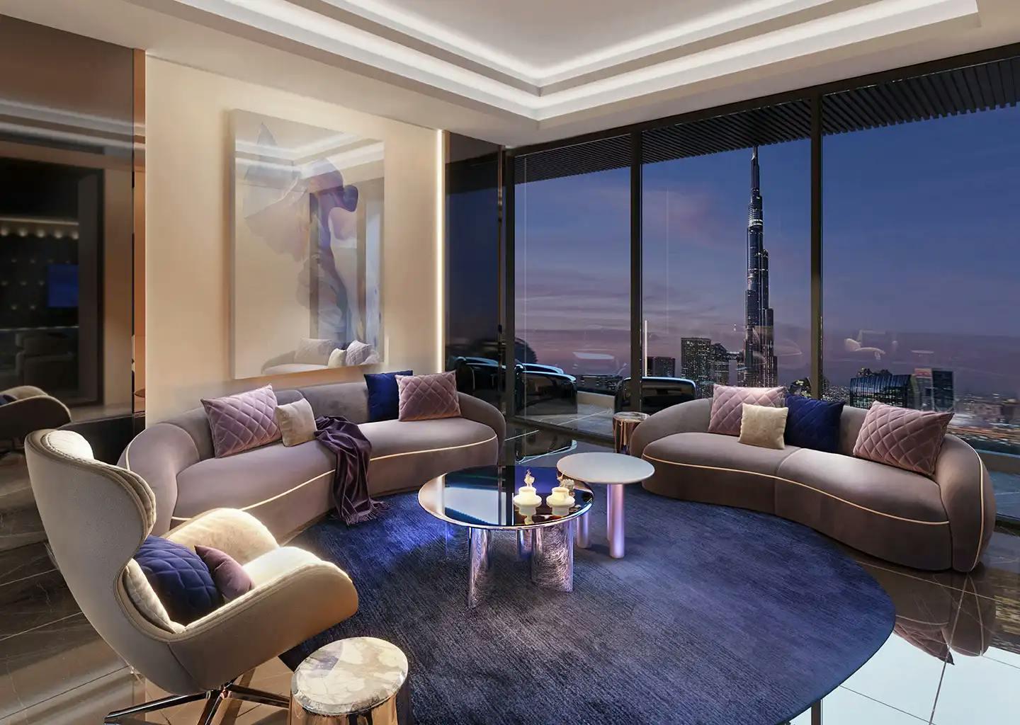 2 Bedroom | Emerald Villa | Infinity Pool, Skyline & Creek Harbour View at  Burj Binghatti Jacob & Co Residences | 19th Floor | 3,286.87 sq.ft | Business Bay